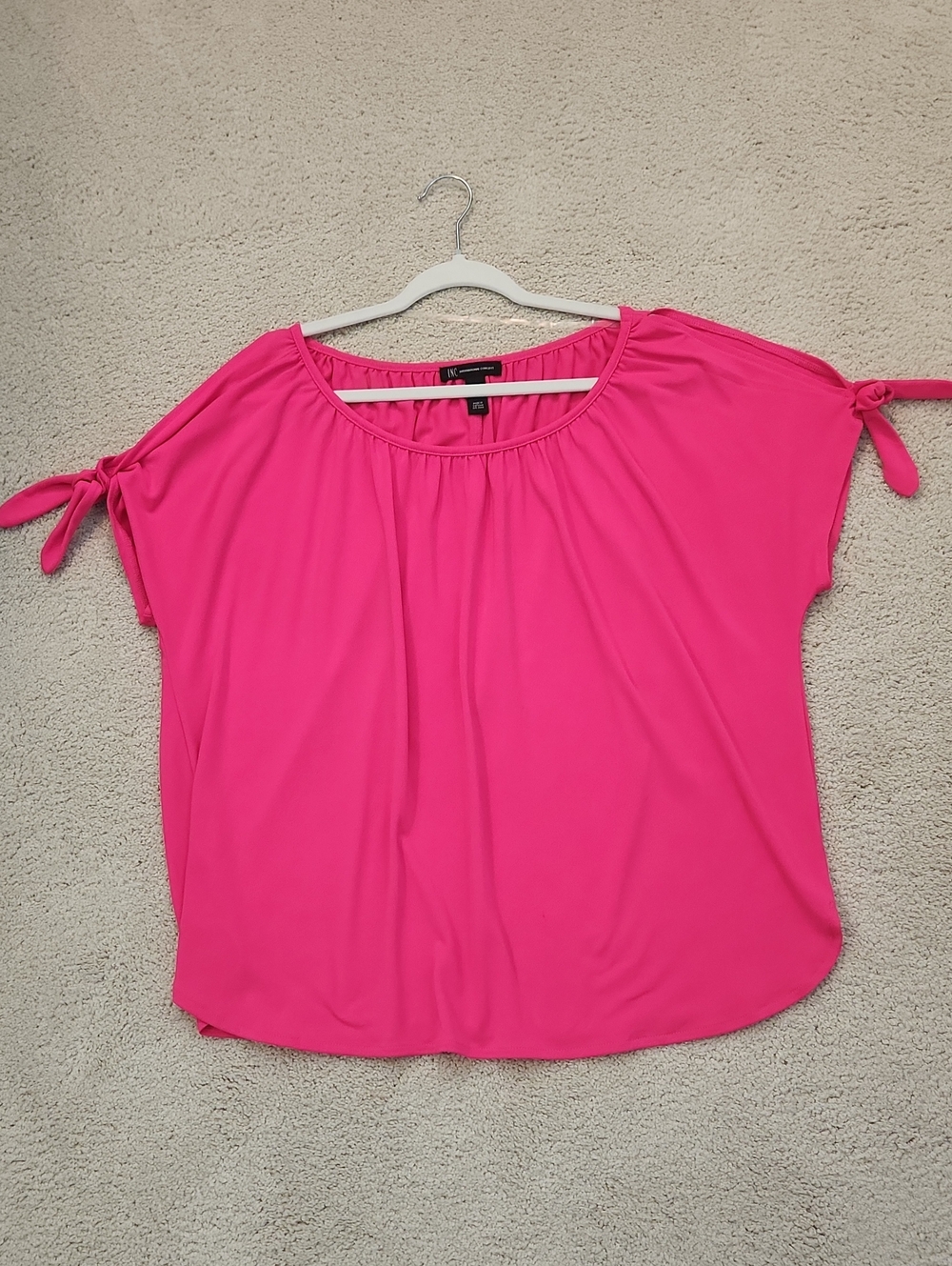Cute Tie-Sleeve Women's Top - Hot Pink